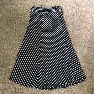 Merona Black and White Chevron Maxi Skirt